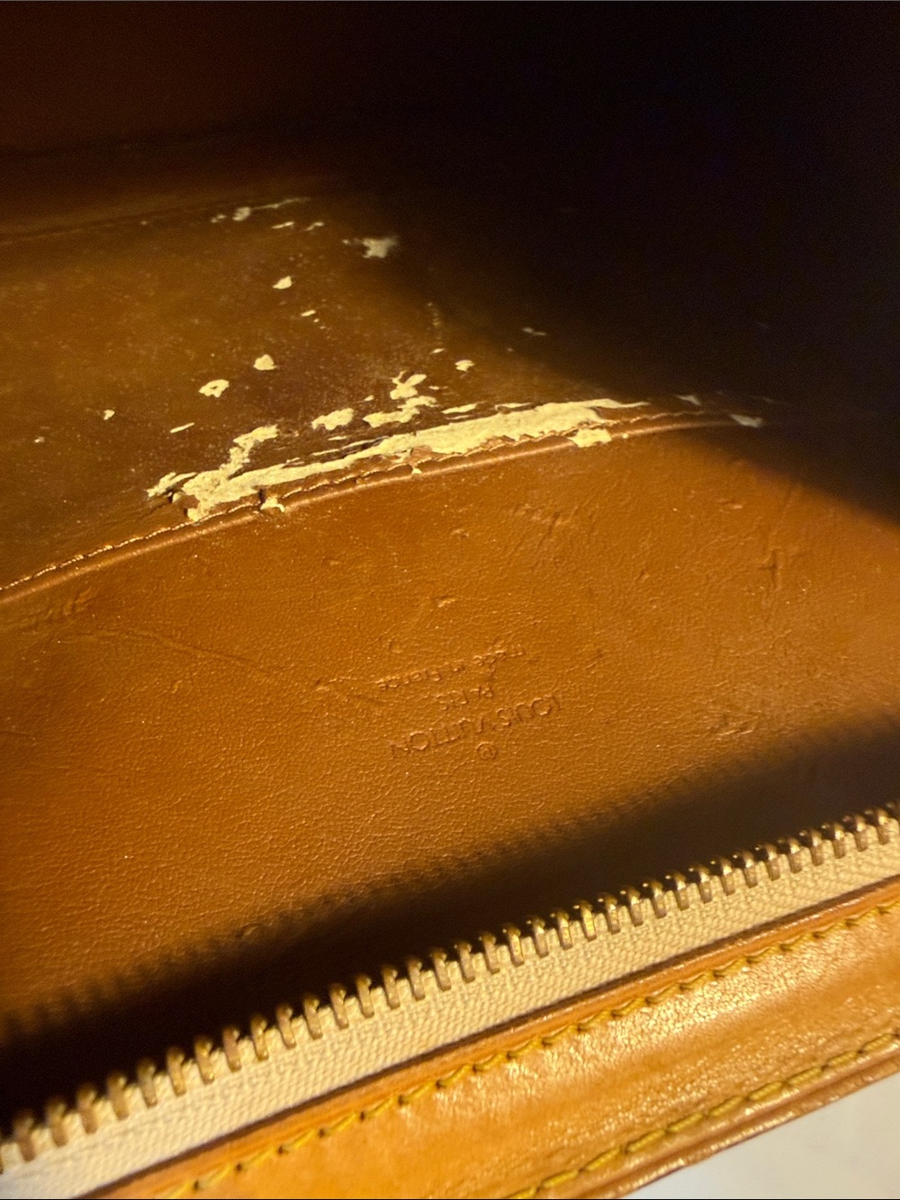 PROJECT Louis Vuitton Brown Vernis Patent Monogram Triangle Satchel - Picture 10 of 14